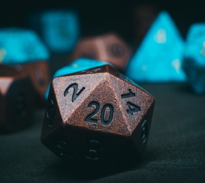 a close up of a dice with numbers on it