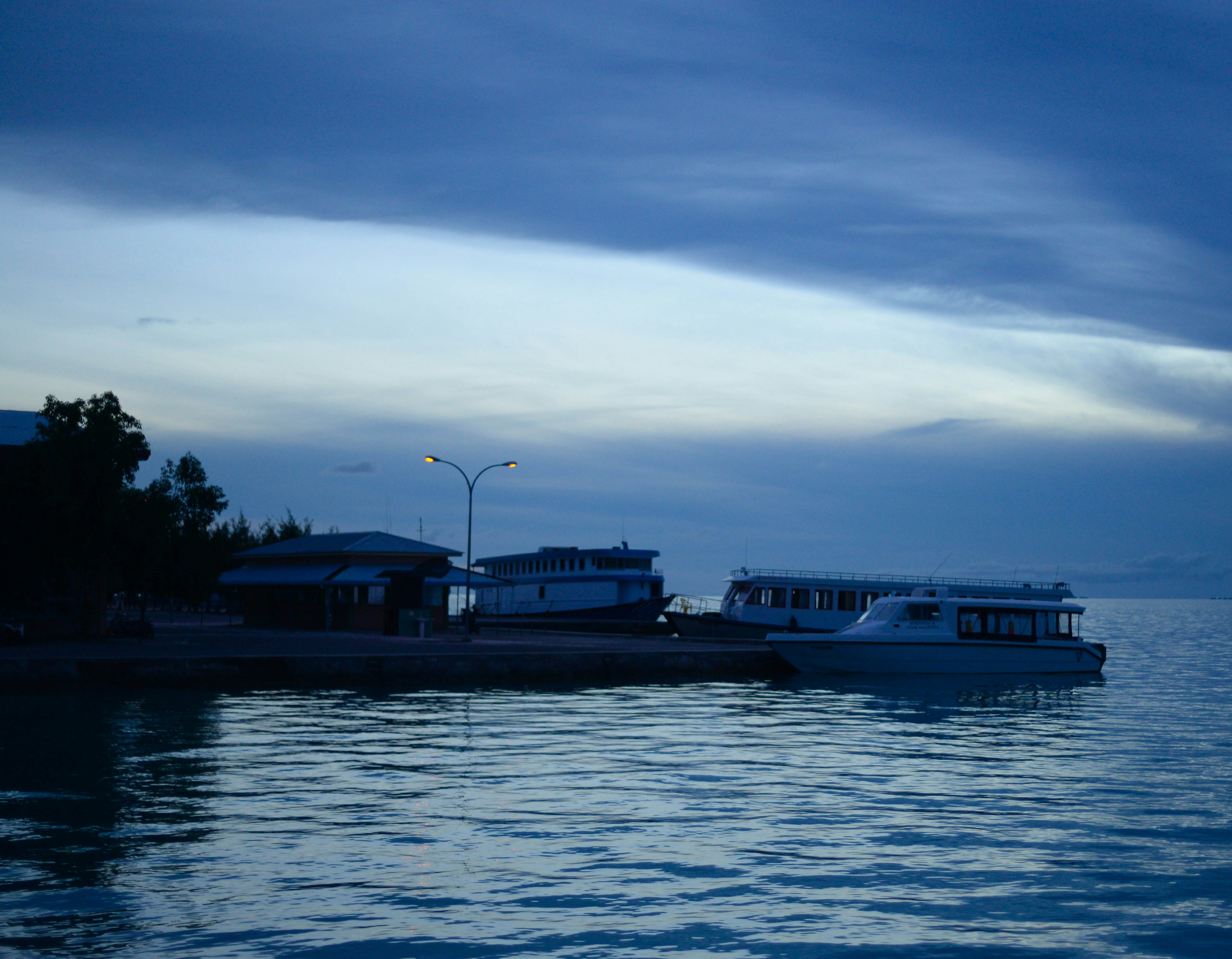 a boat that is sitting in the water