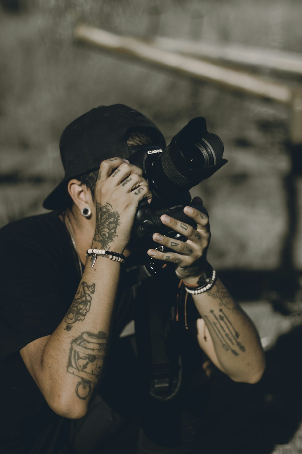 a man taking a picture with a camera