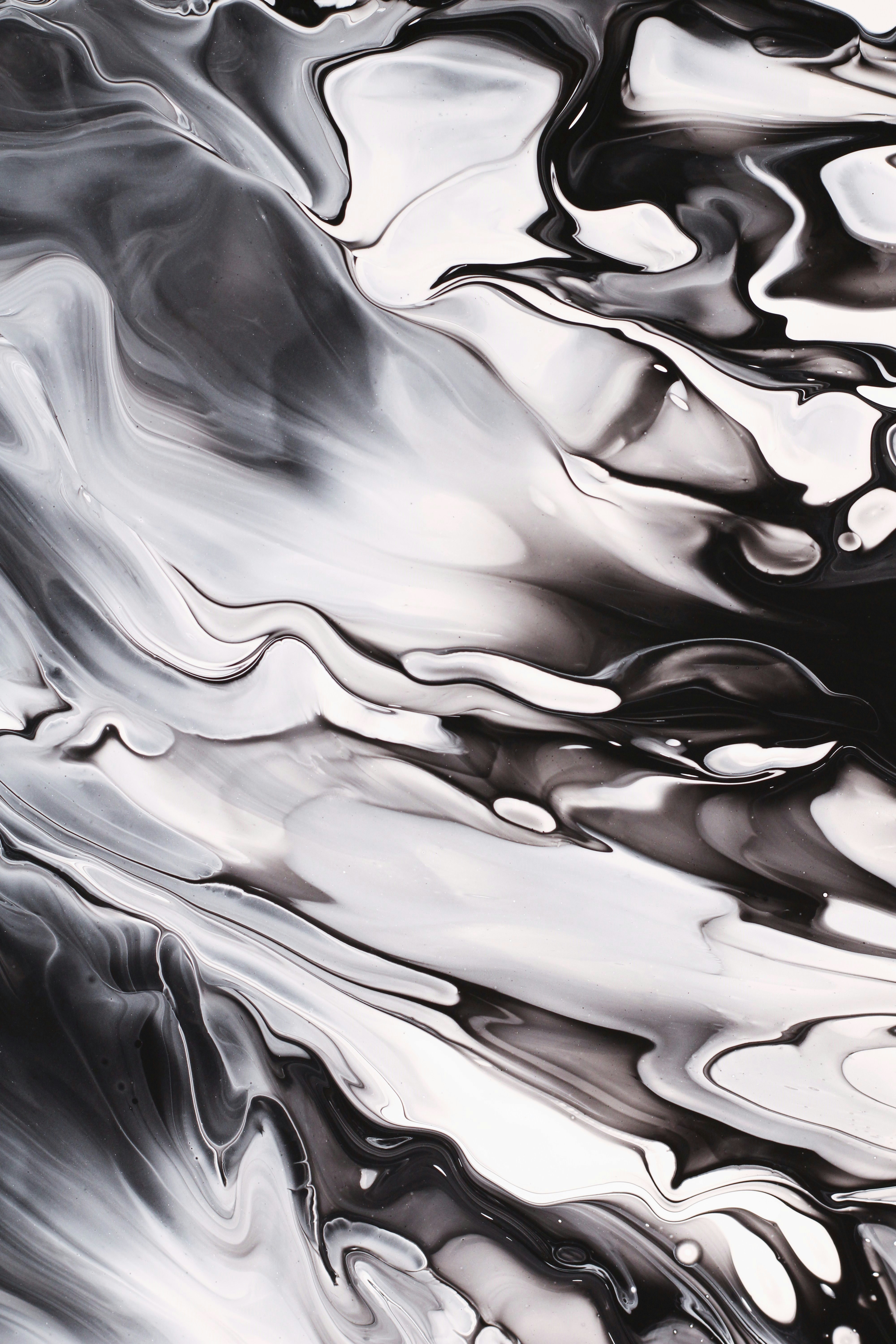 Turbulent ink wash abstract