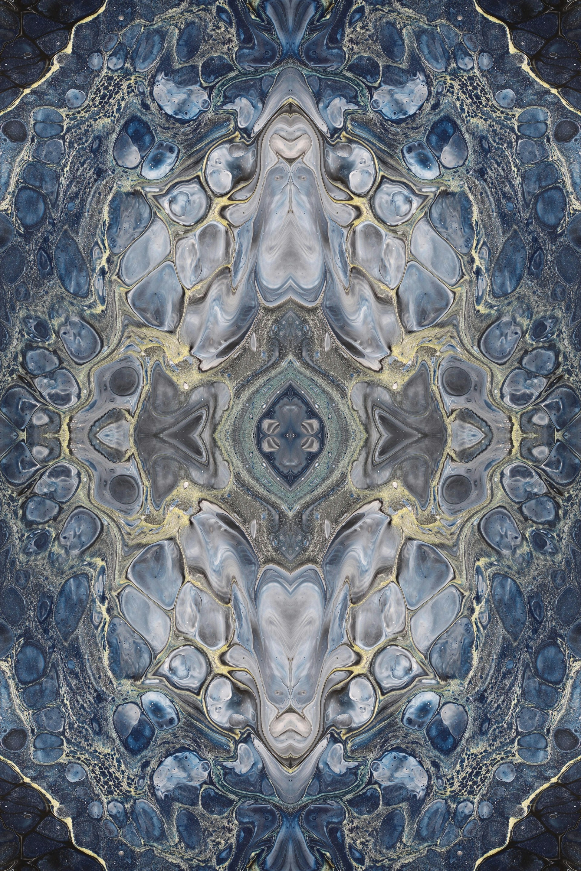 an abstract image of a blue and gray object