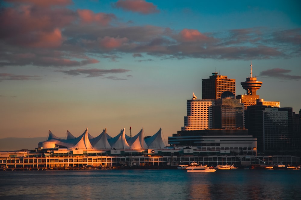 a view of a city with a lot of tall buildings