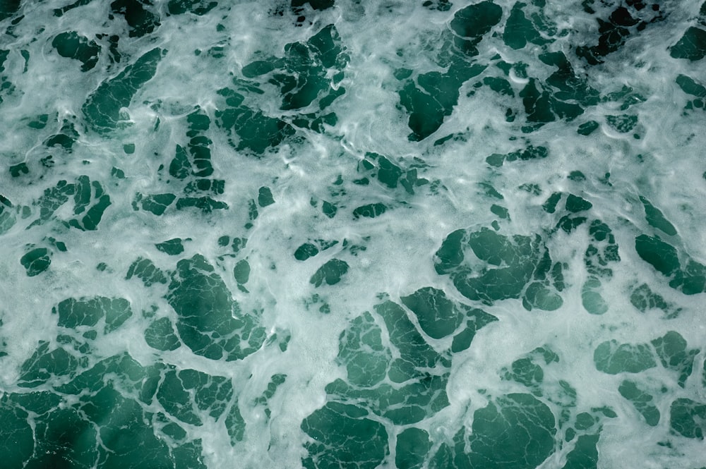 an aerial view of a body of water