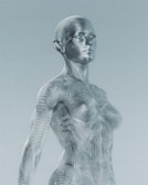 A futuristic representation of healthcare technology.
