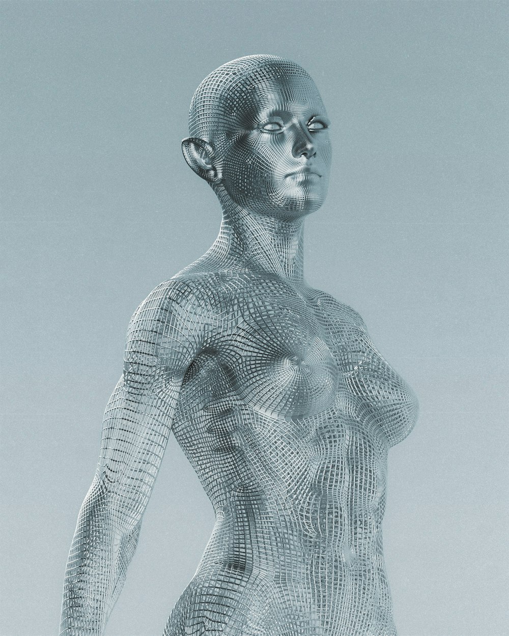 a 3d image of a man's torso and torso