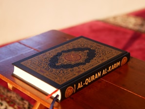a book sitting on top of a wooden table