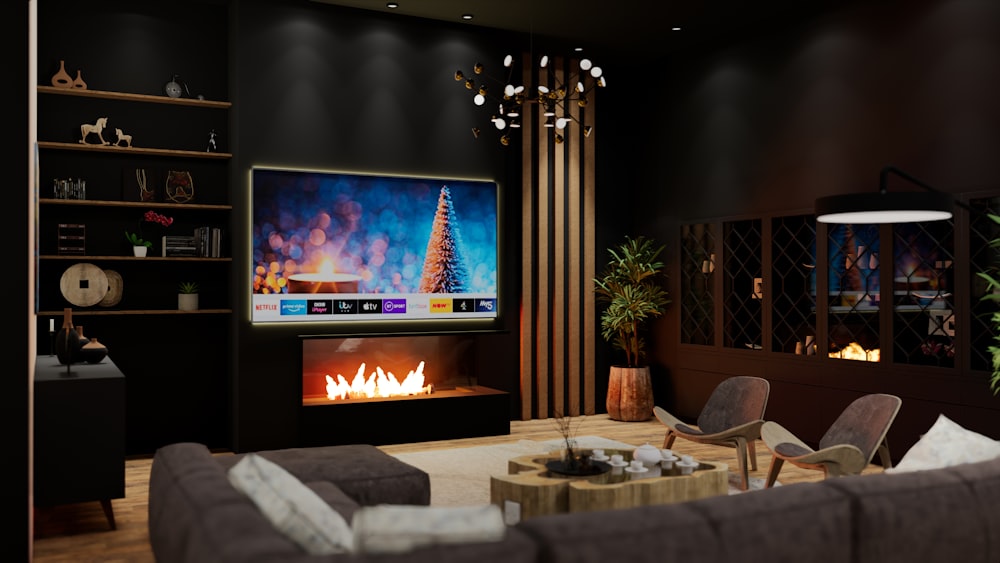 Stylish Fireplace Entertainment Center for Cozy Nights