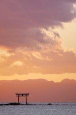 a large body of water under a cloudy sky