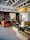 A modern living room featuring elegant epoxy resin flooring.