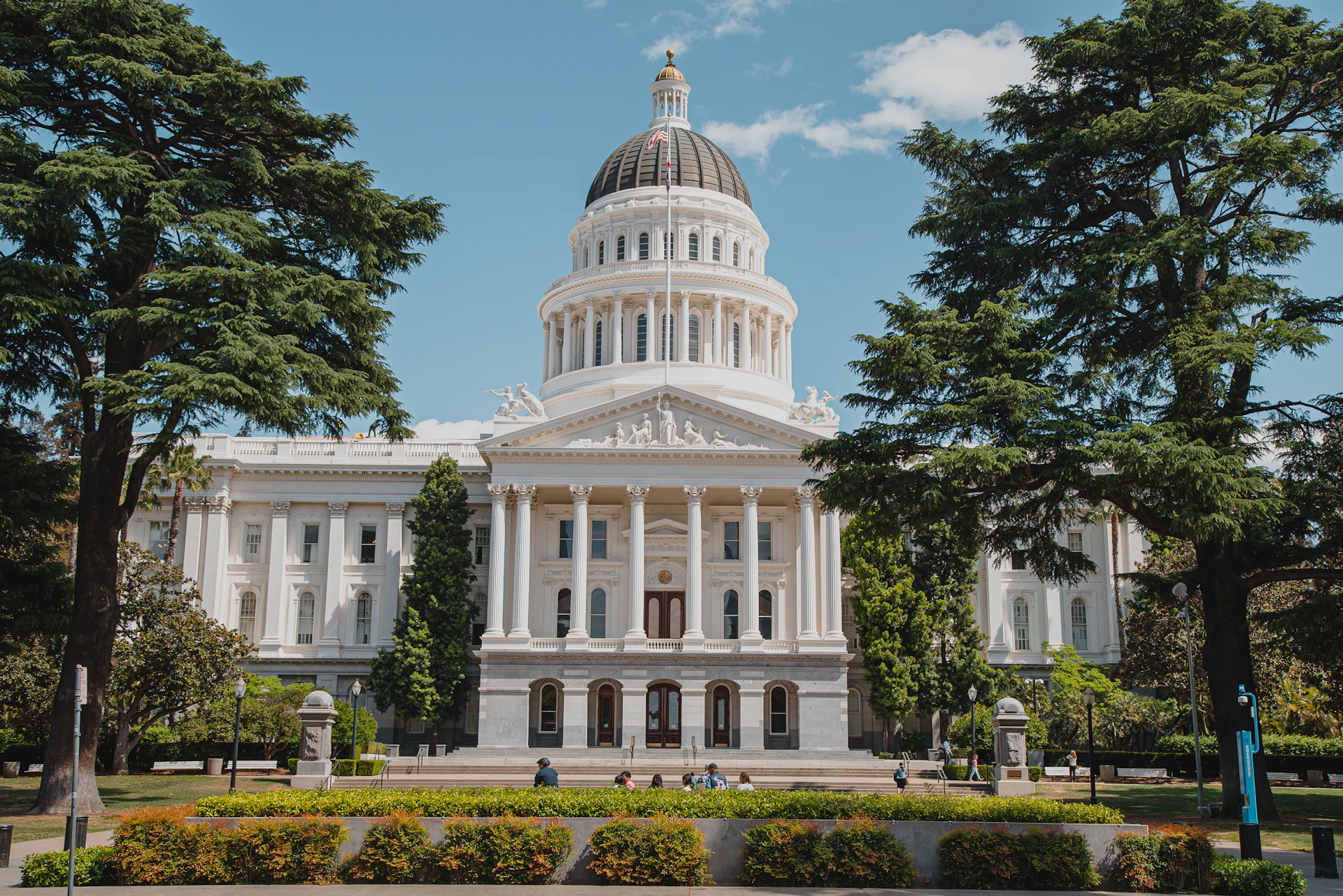 Sacramento California State Capitol building with dome