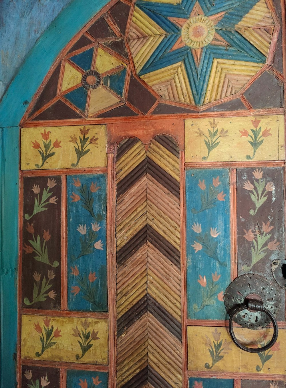 a door with a star painted on it