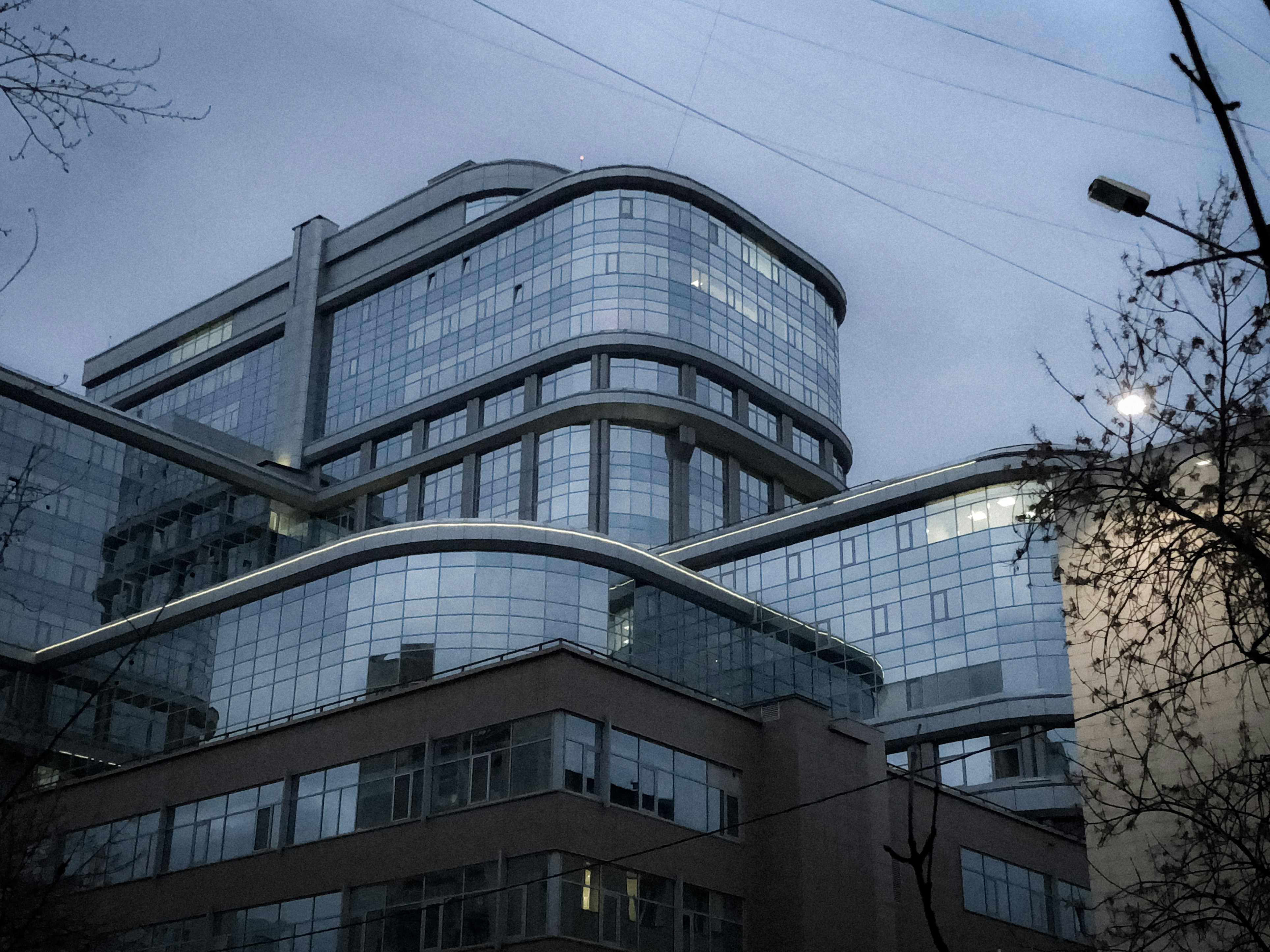 Tall building with glass