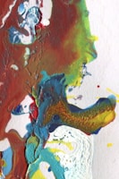 A colorful art piece blending abstract forms and vivid textures.