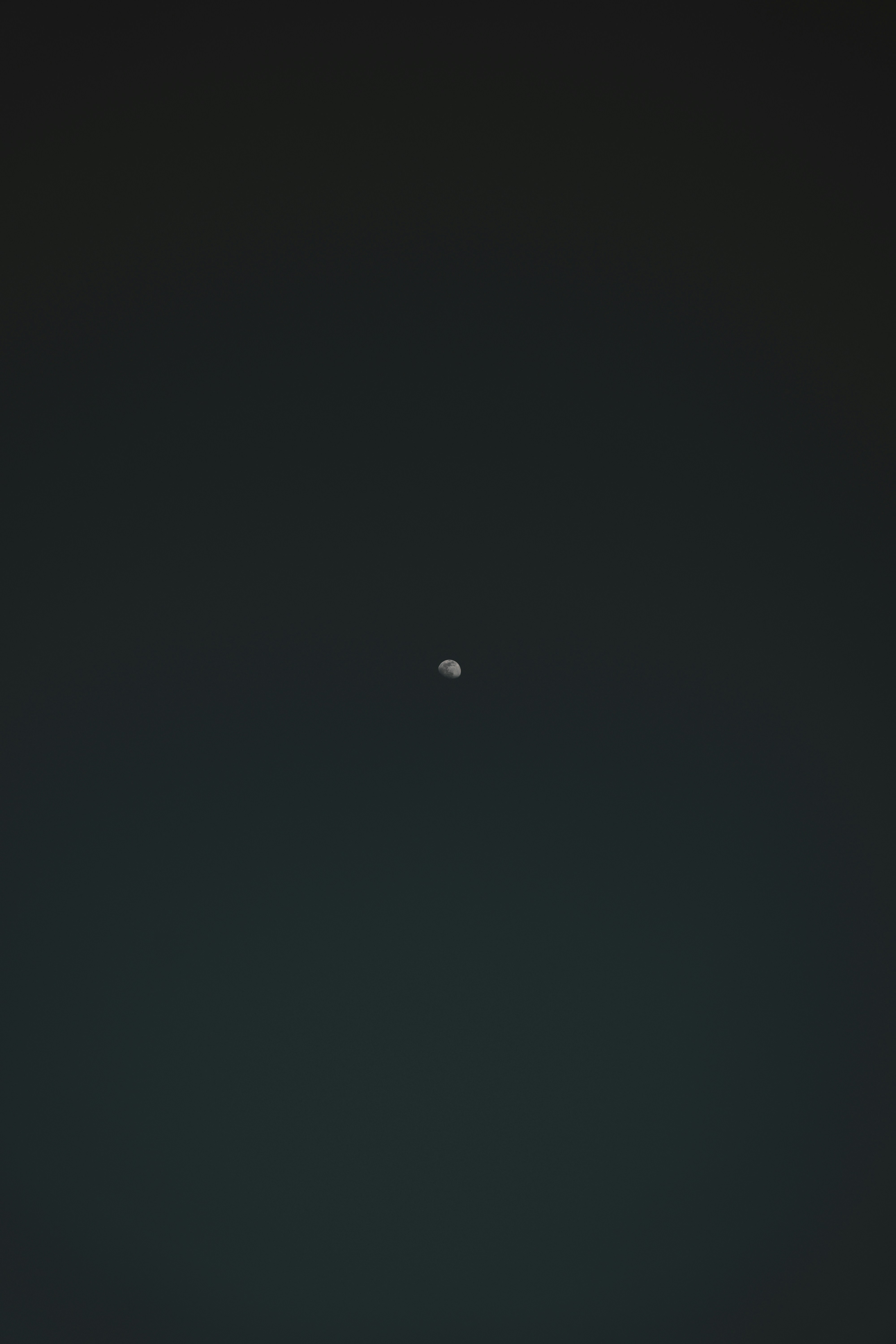 a black and white photo of the moon in the sky