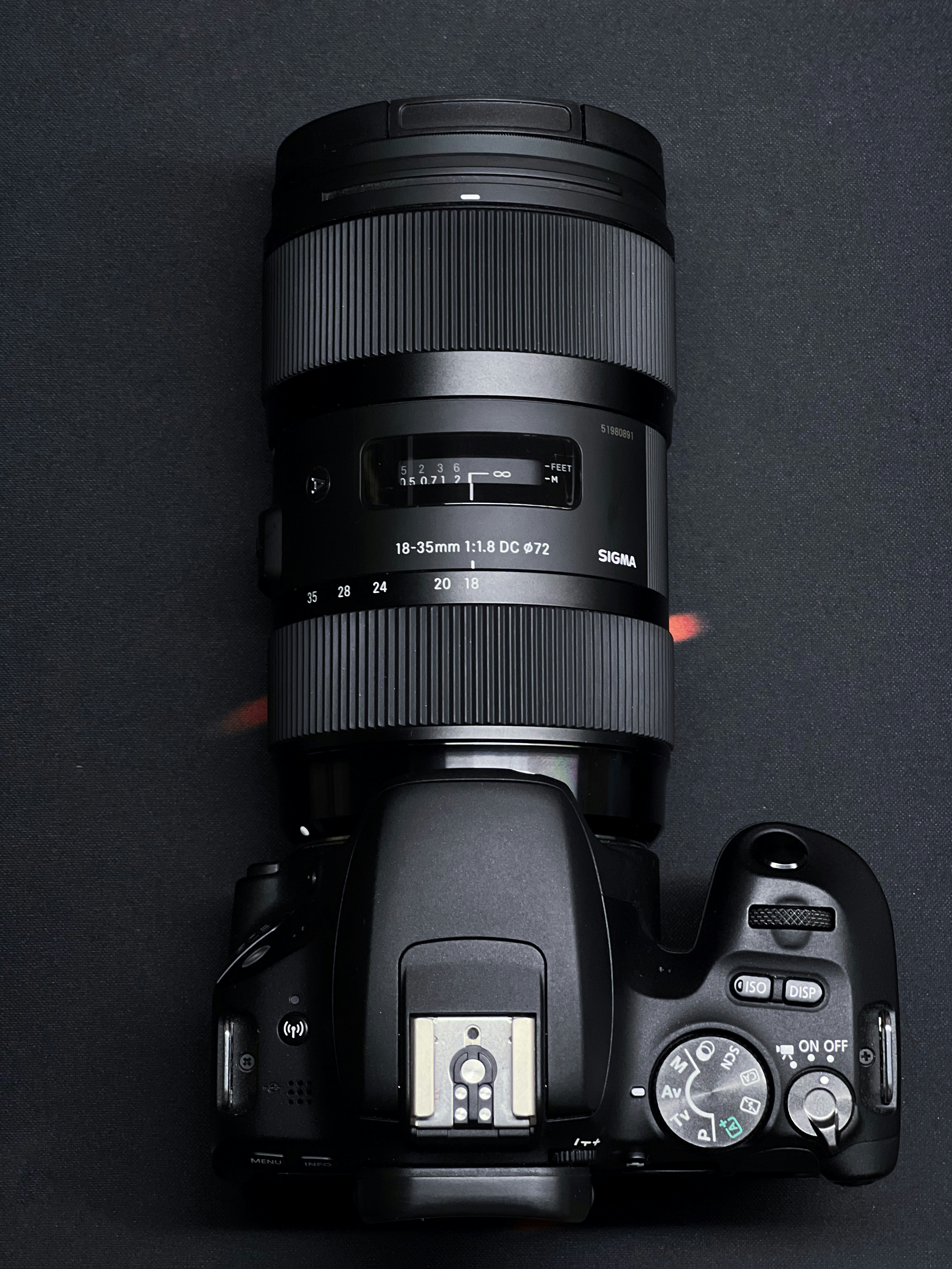 a camera with a lens attached to it