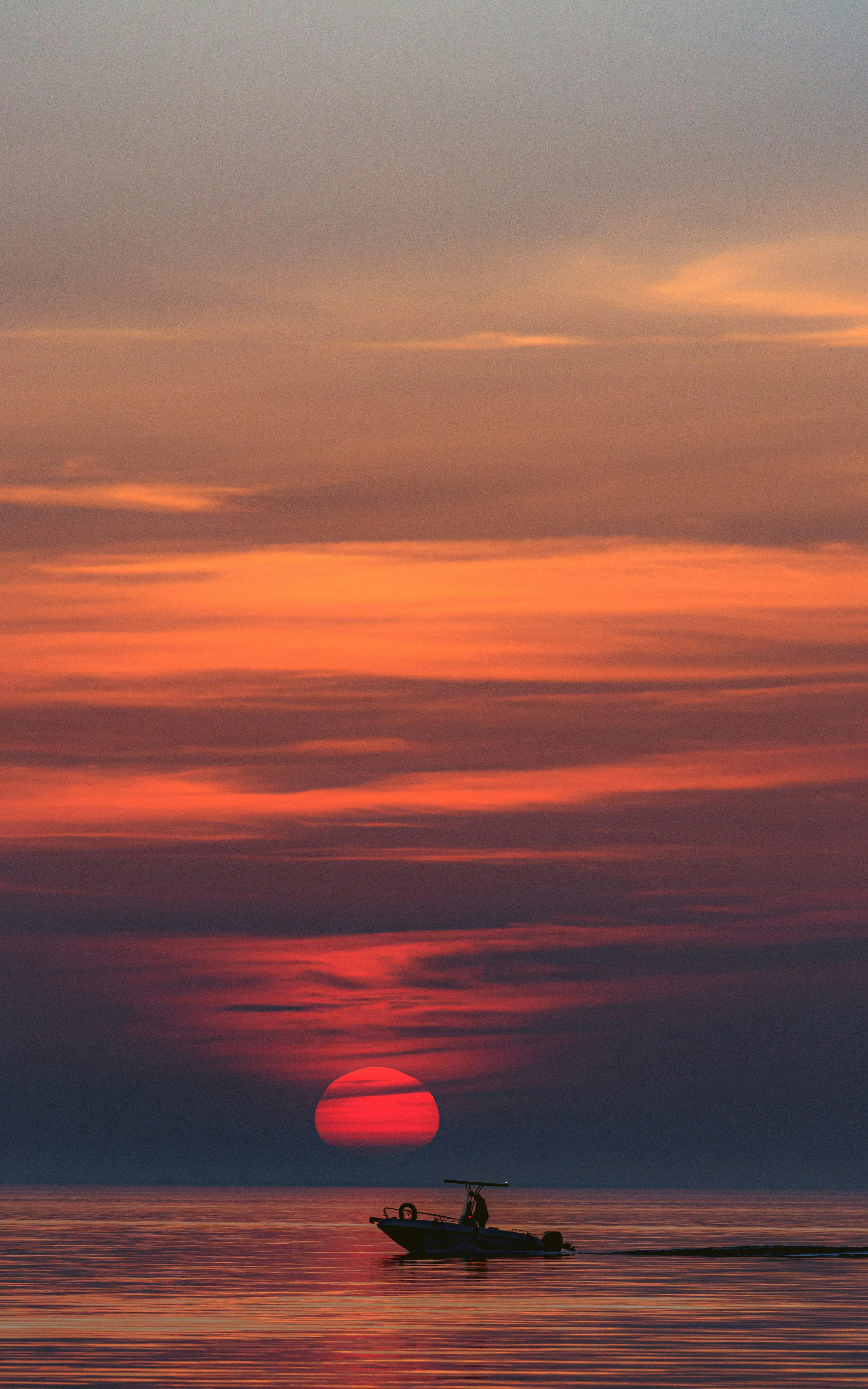 a boat that is sitting in the water