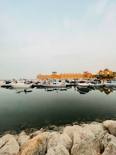 a bunch of boats that are sitting in the water