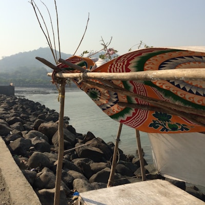 Nautical setting featuring sails made from certified textiles.