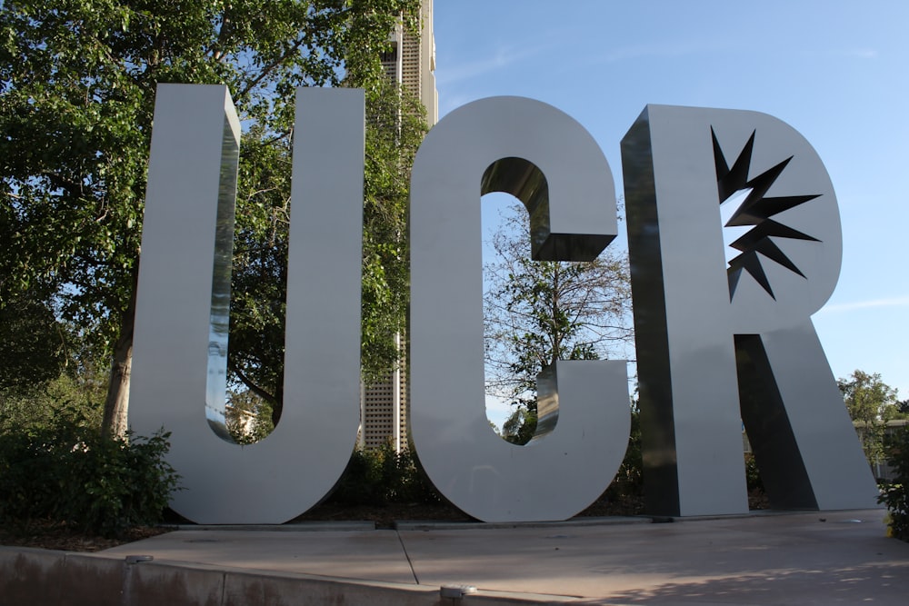 a large sign that says ucrc in front of a building