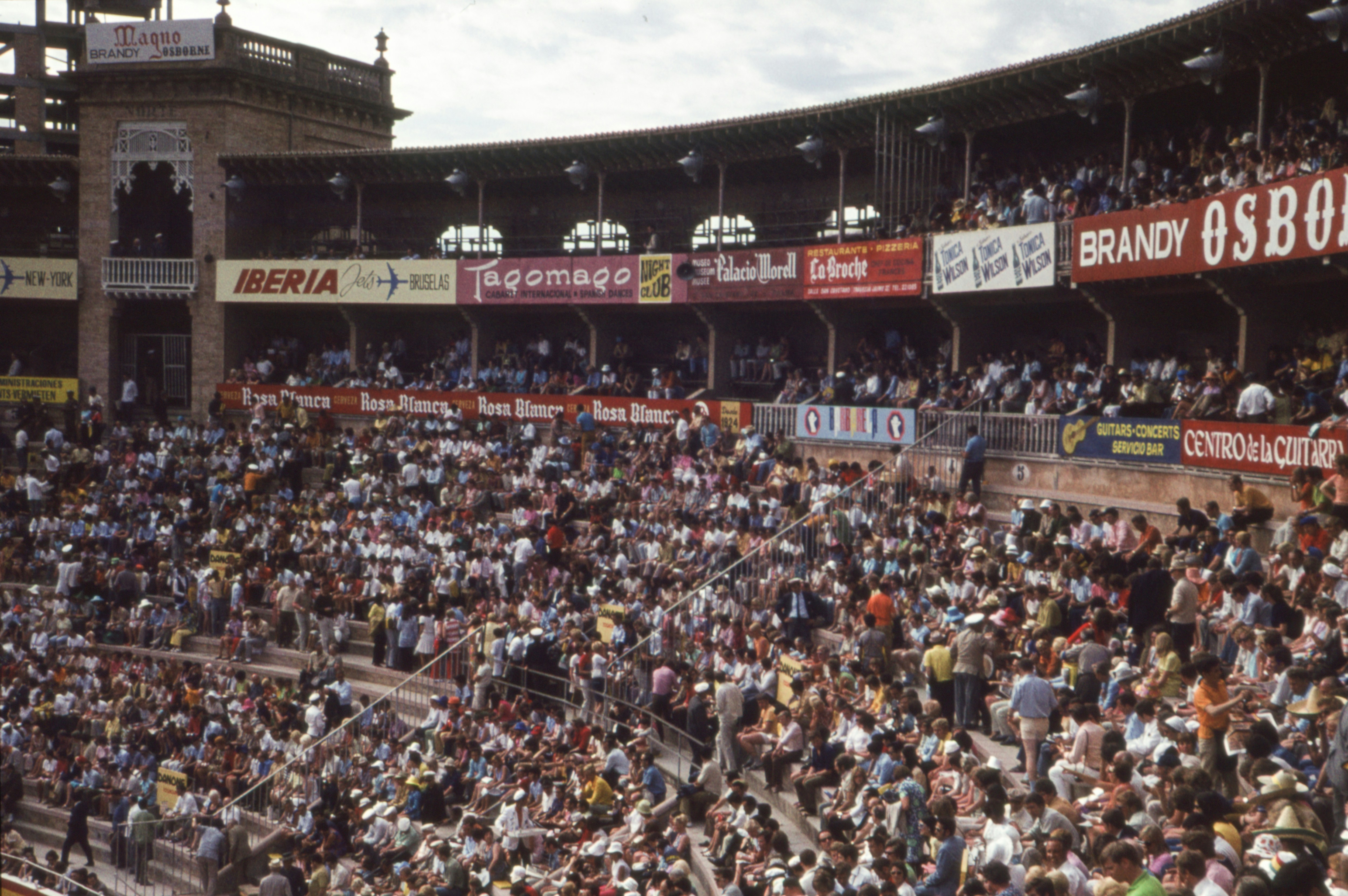 baseball world classic stadium packed crowd international flags