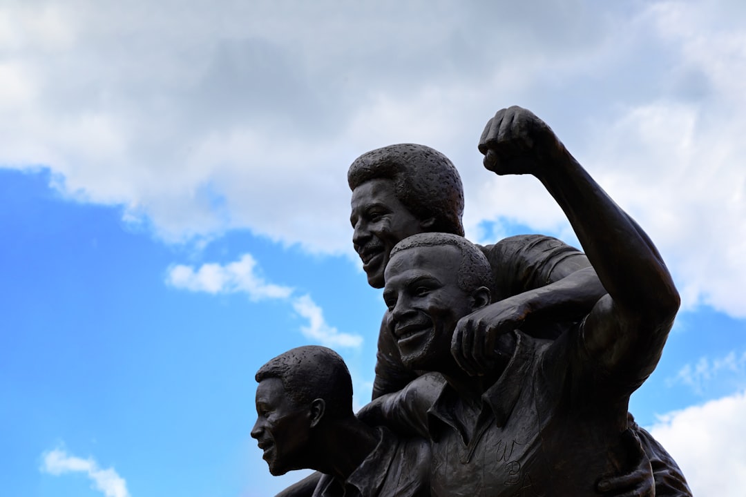 Statue "The Celebration"- a tribute to 3 pioneers & football icons that battled discrimination- Cyrille Regis, Brendon Batson and Laurie Cunningham. The Three Degrees... Respect!
