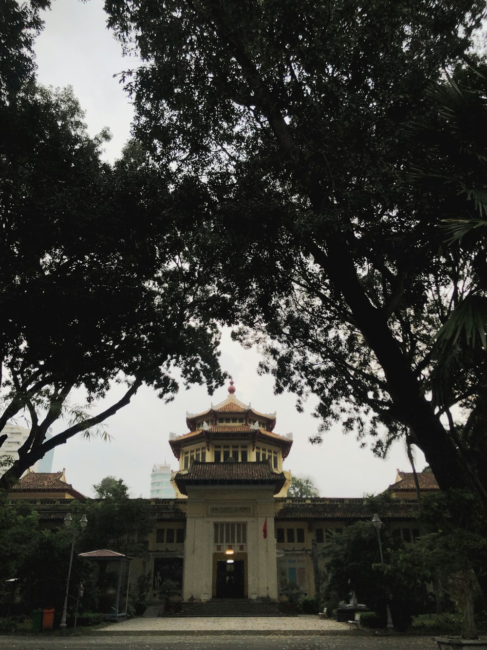 a tall building with a clock on the top of it