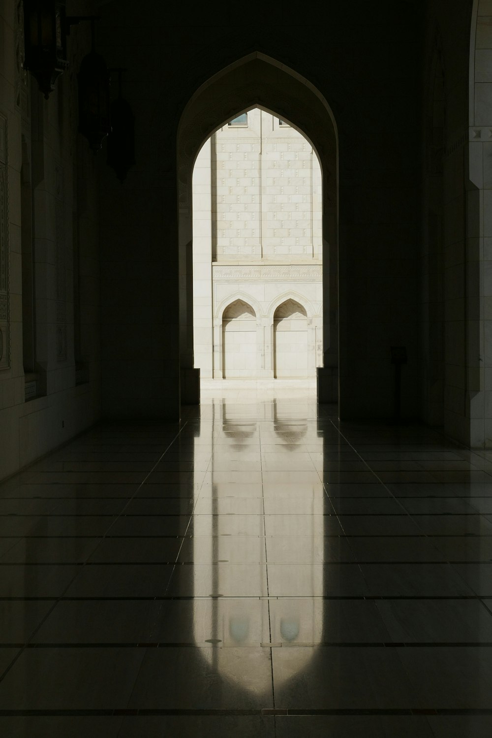a doorway with a light coming through it