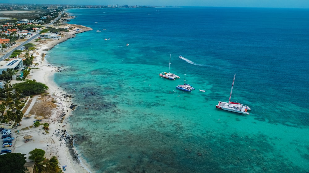 a couple of boats that are in the water