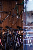 A vibrant bicycle shop filled with various bike models.
