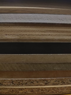 Stack of different types of insoles showing thickness and material layers