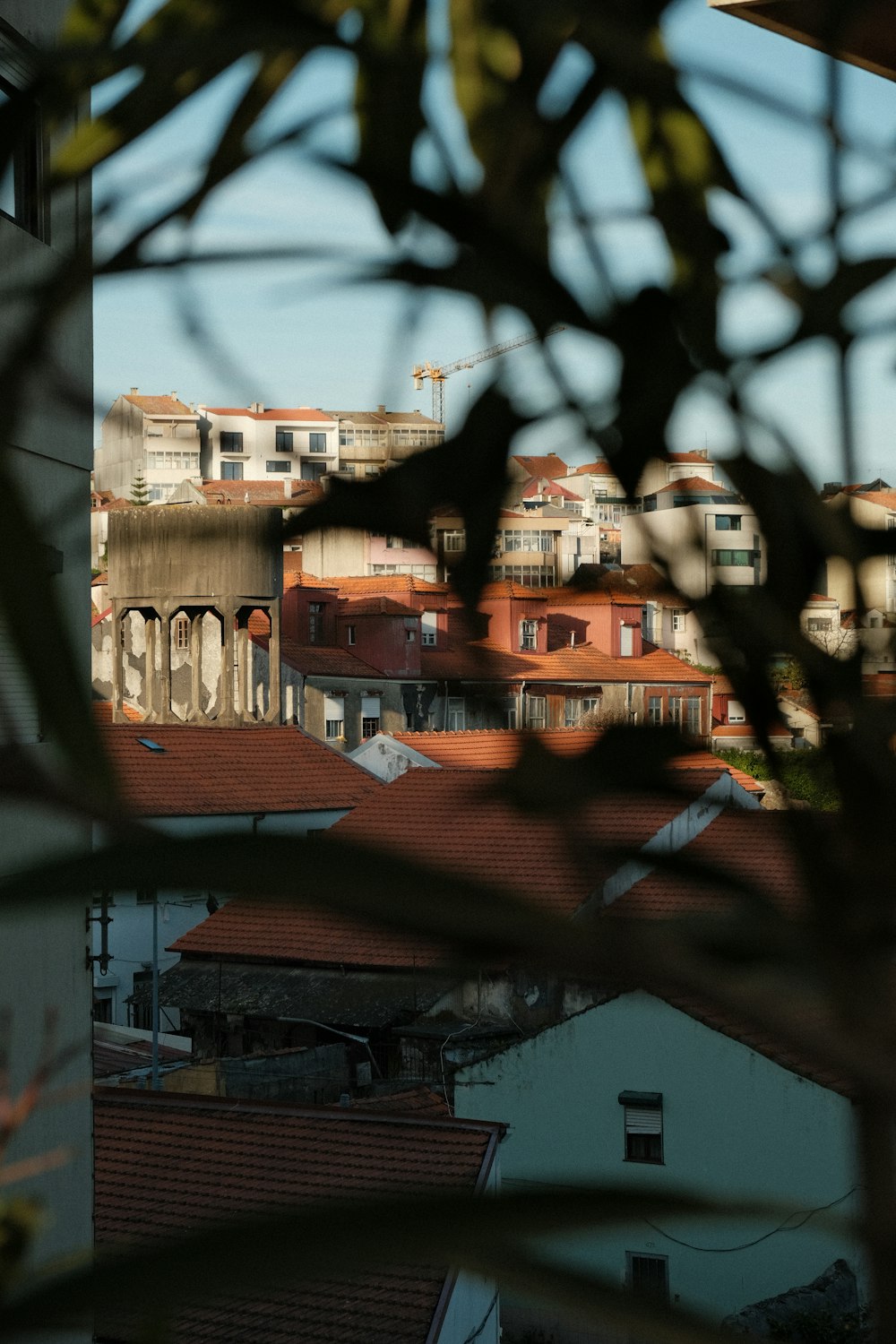 a view of a city from a window