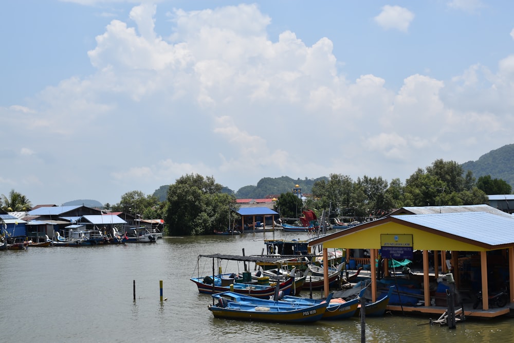 a body of water filled with lots of boats