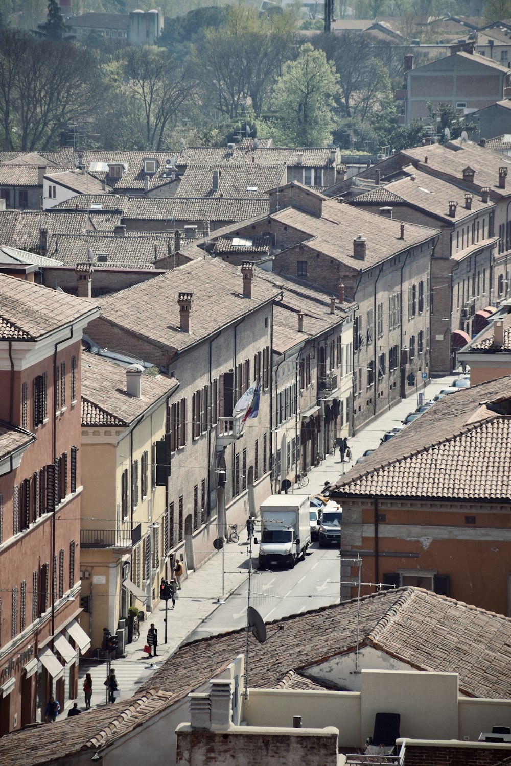 a view of a city with lots of tall buildings