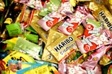 a pile of various types of candy