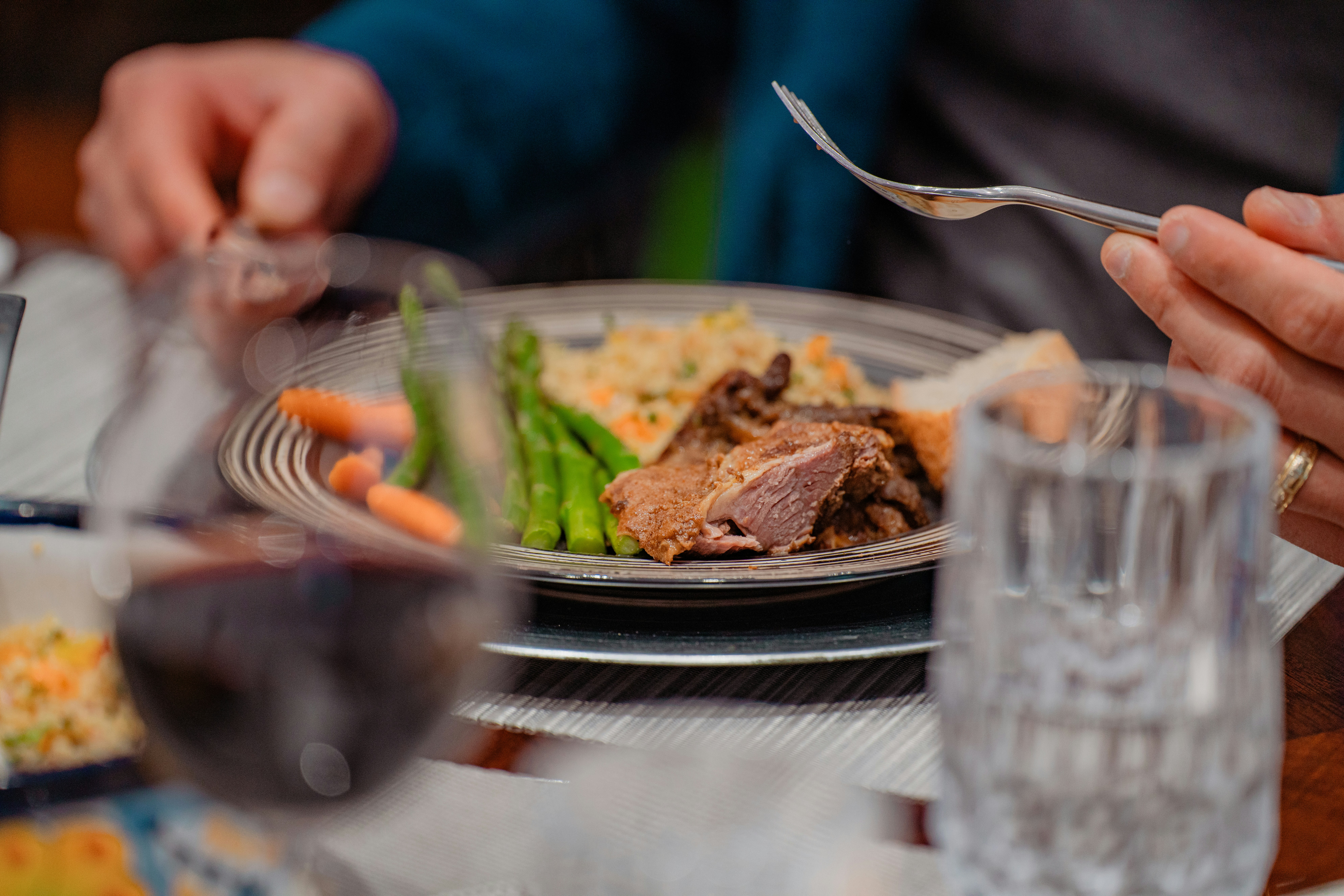 a close up of a plate of food on a table