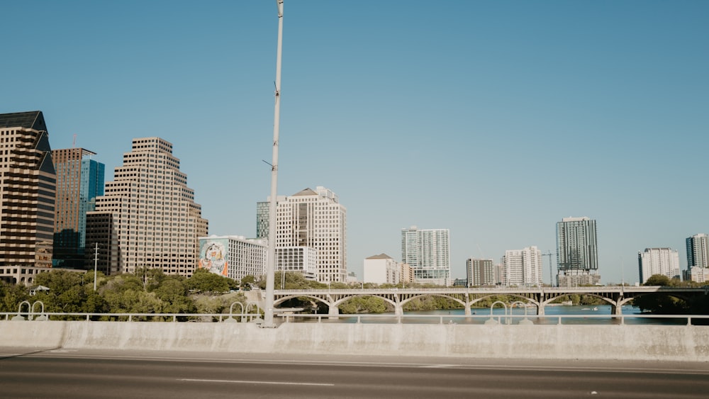 a view of a city from across the street