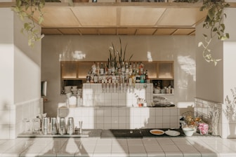 A beautifully arranged shot bar ready for guests.