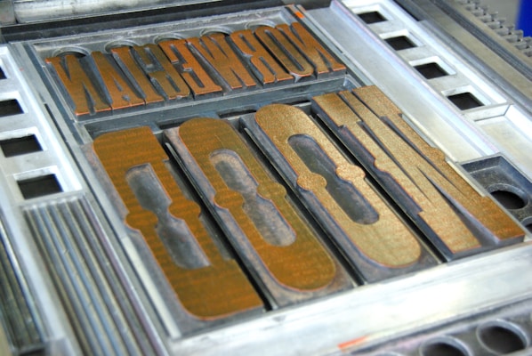 a machine that has some type of type on it