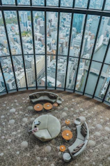 a room with a view of the city