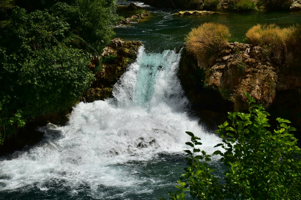 a river that has a bunch of water coming out of it