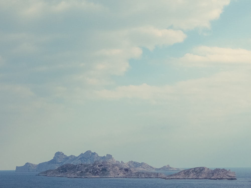 a small island in the middle of the ocean