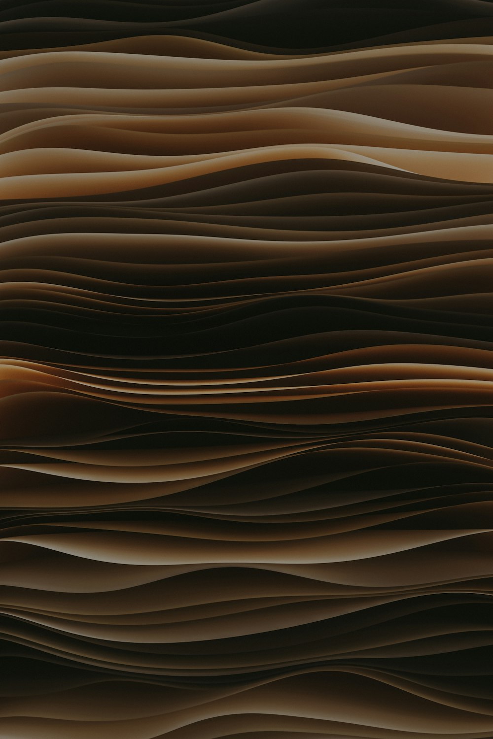 Un fondo abstracto marrón con líneas onduladas