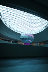 Bright skylight flooding natural light into a modern retail space.