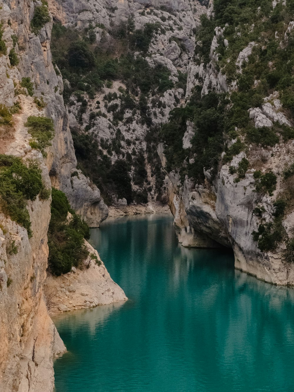 a large body of water surrounded by mountains