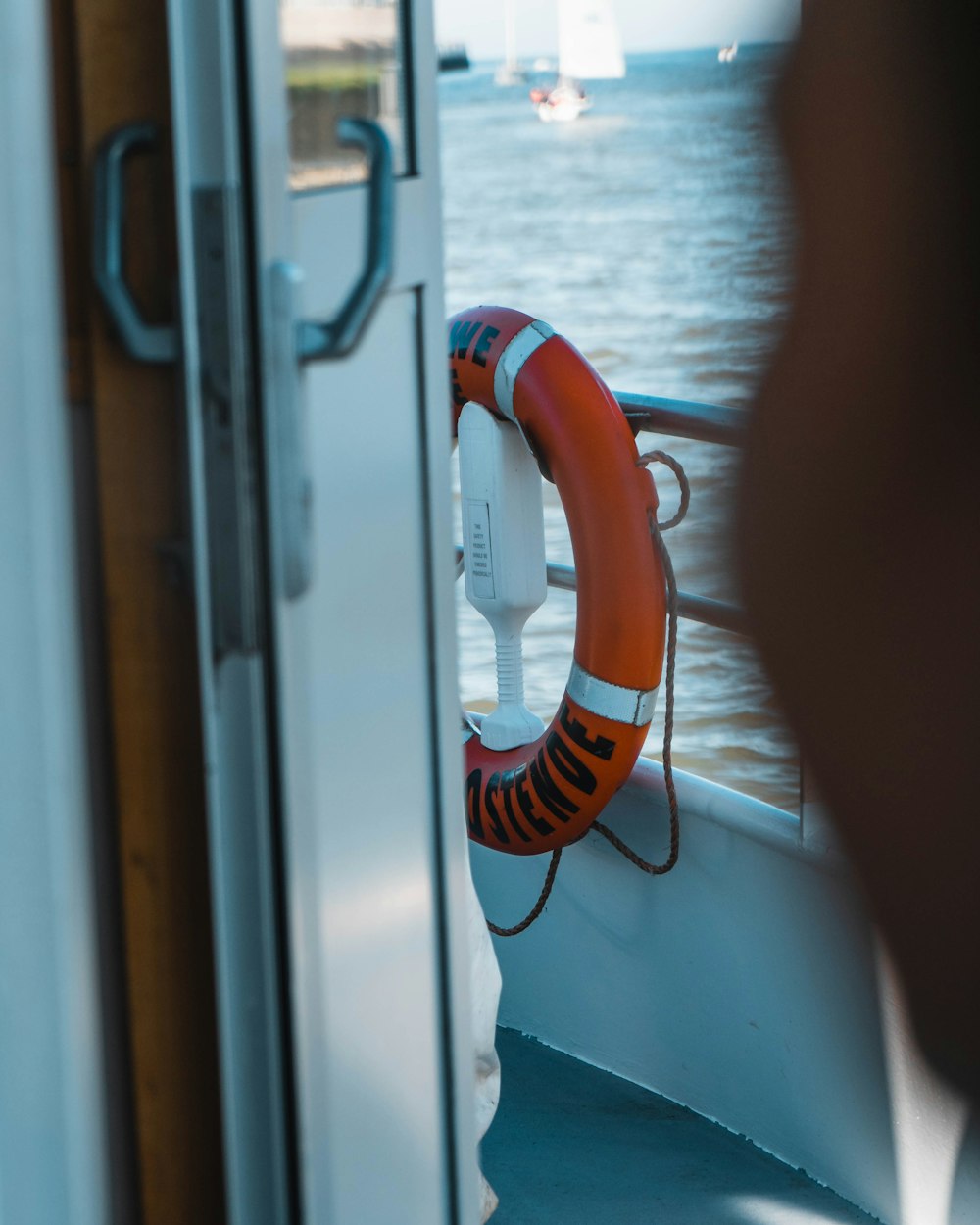 a life preserver on a boat in the water