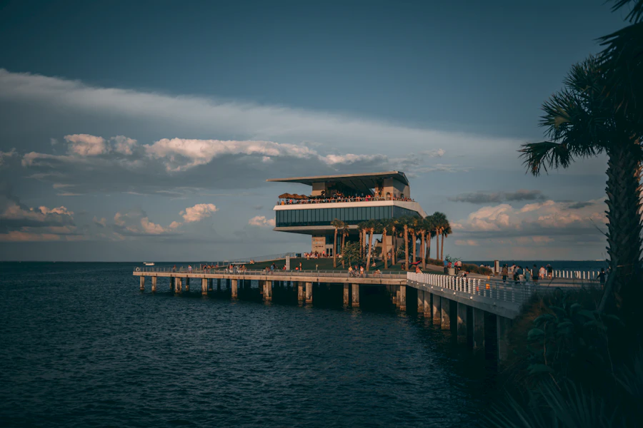 St. Petersburg waterfront and pier