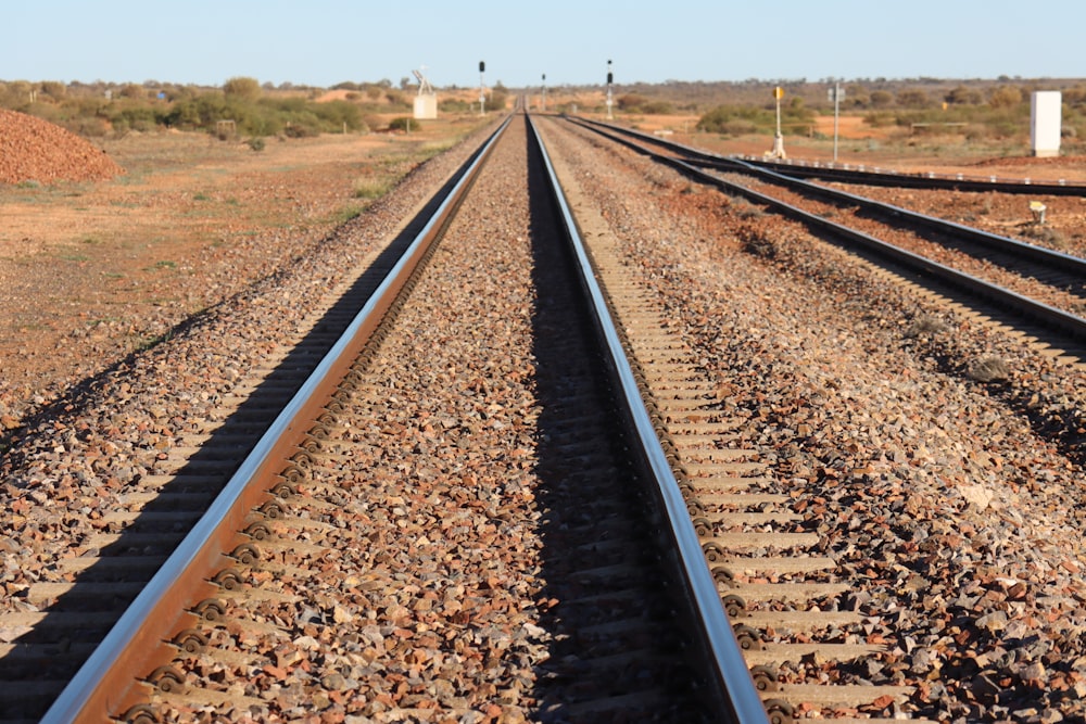 a train track in the middle of nowhere