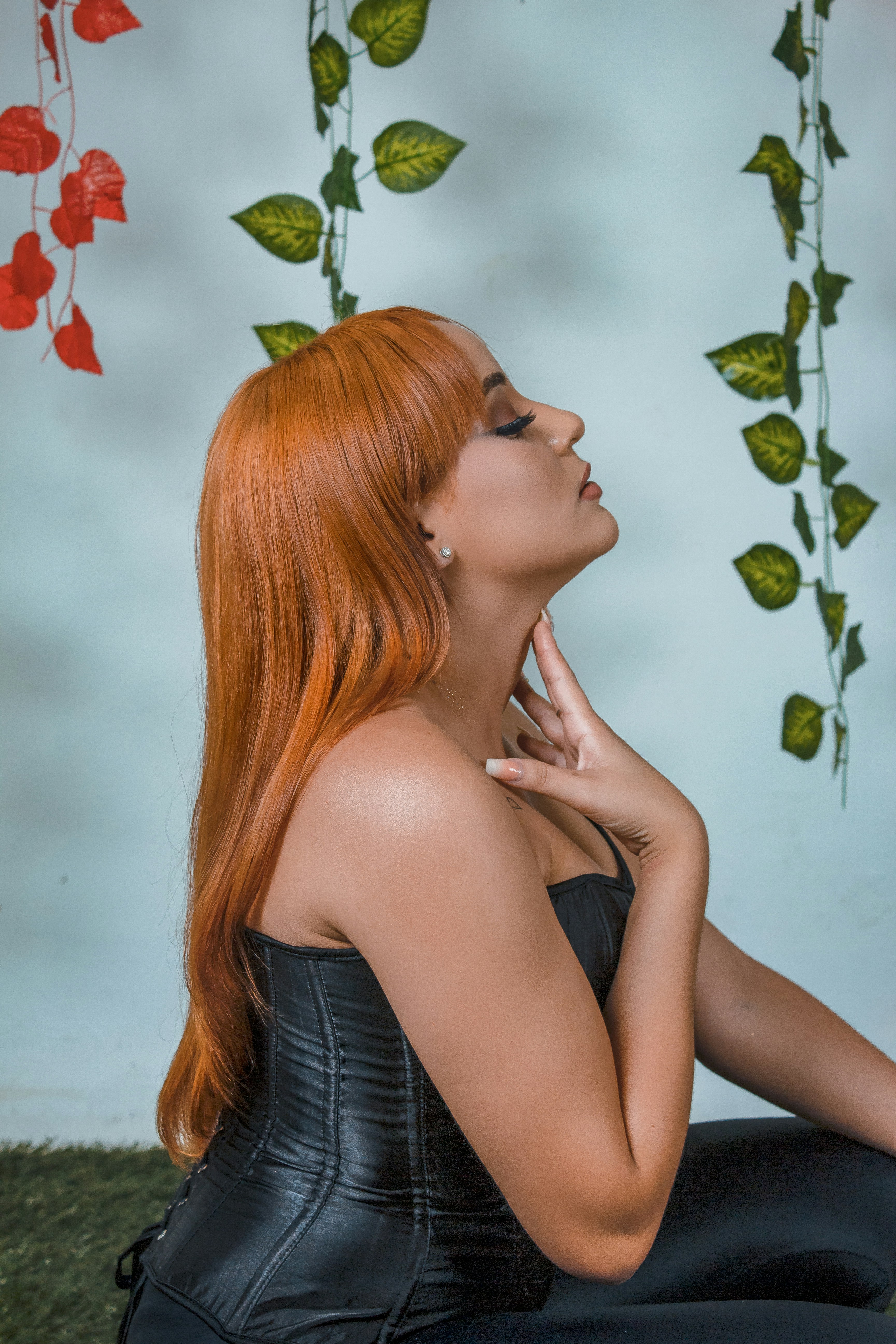 A woman with red hair sitting on the ground photo – Free Republica ...