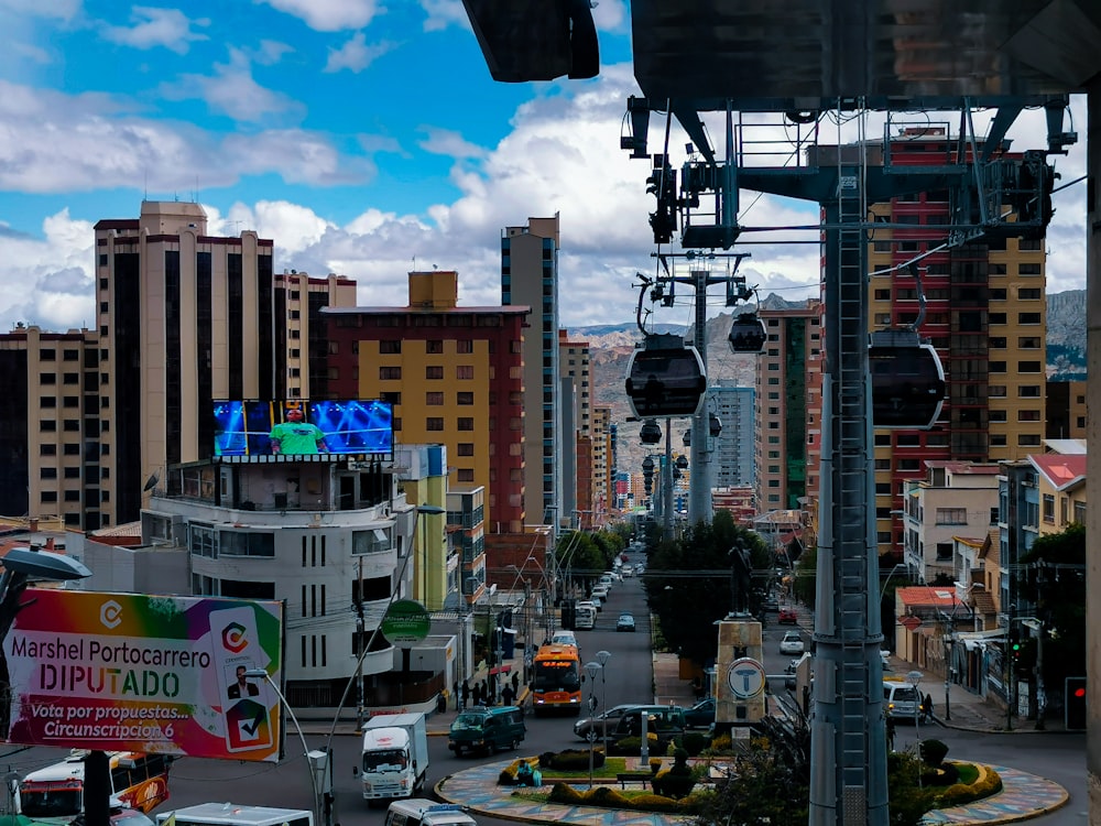 a city street filled with lots of traffic