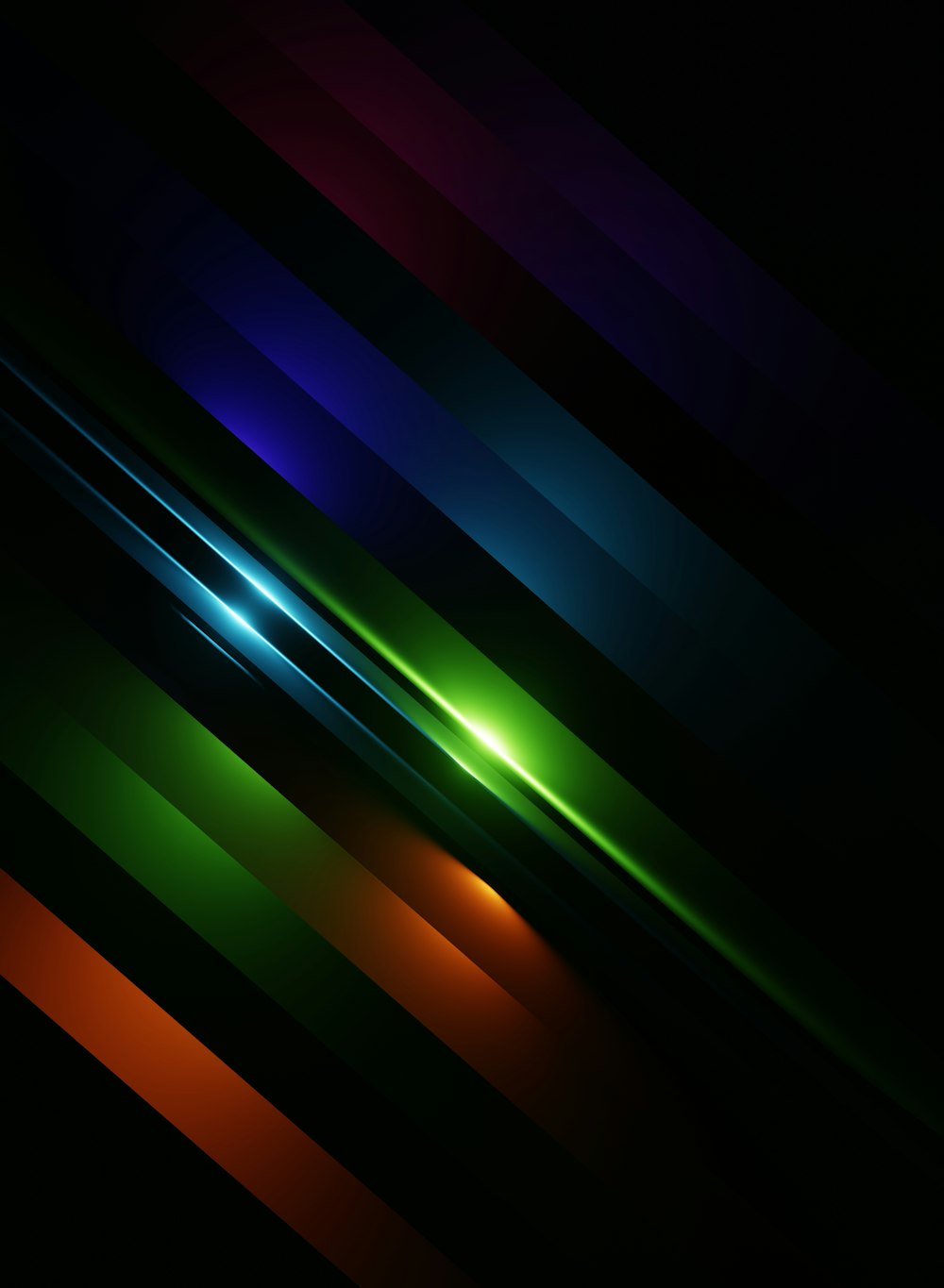 a dark background with multicolored lines